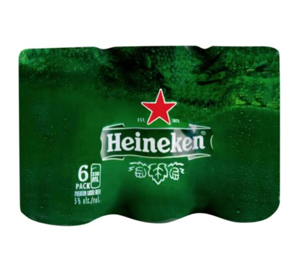 Heineken Premium Larger Beer Can 6 x 330ml